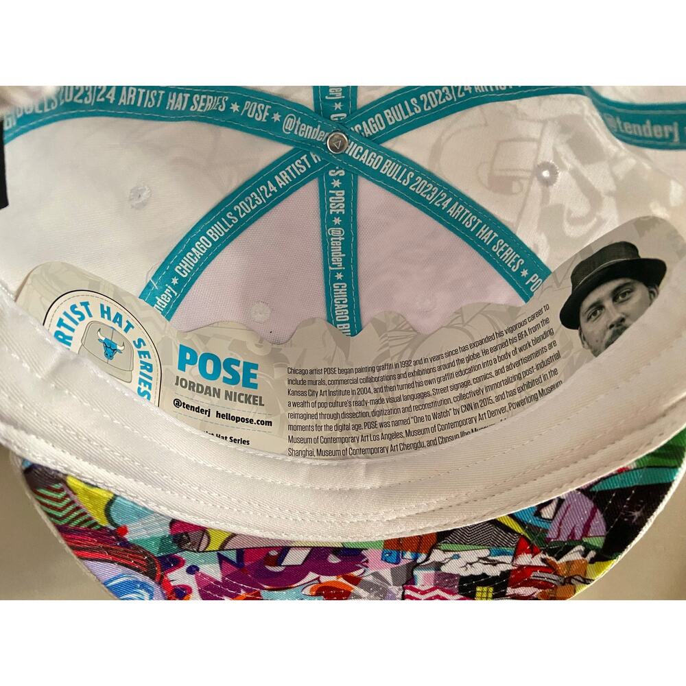 CHICAGO BULLS 2023/24 Artist Hat Series by POSE Jordan Nickel - Picture 6 of 8